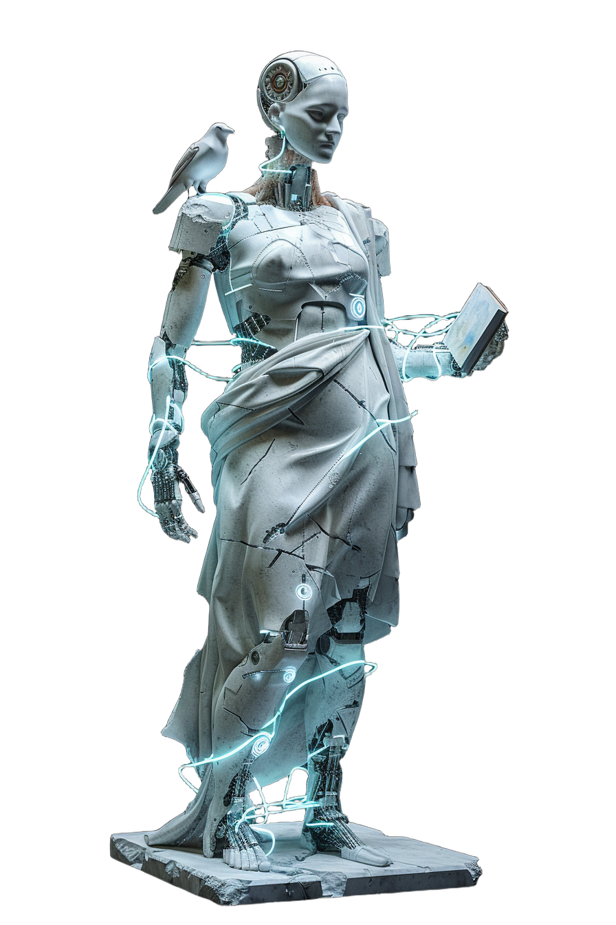 Athena — Learning, Education & Skill Development, cyborg titan statue