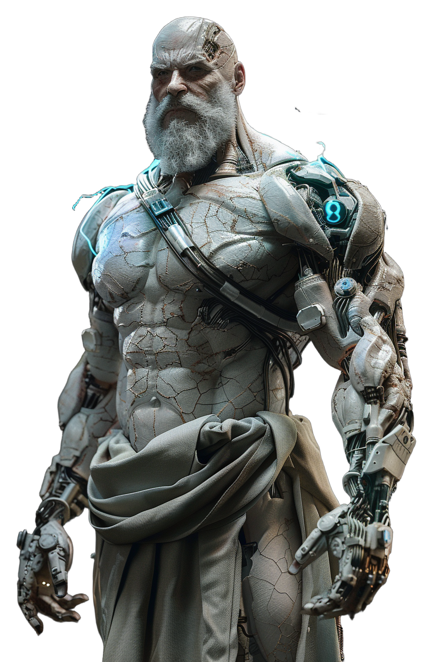 Atlas — Security & Network Protection, cyborg titan statue