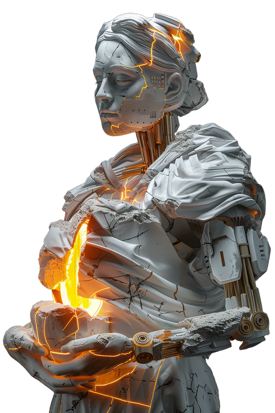 Hestia — Home Management & Smart Device Control, cyborg titan statue