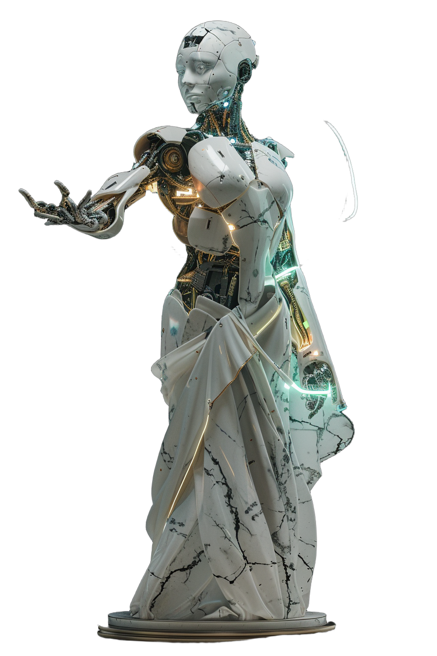 Horae — Scheduling & Calendar Management, cyborg titan statue