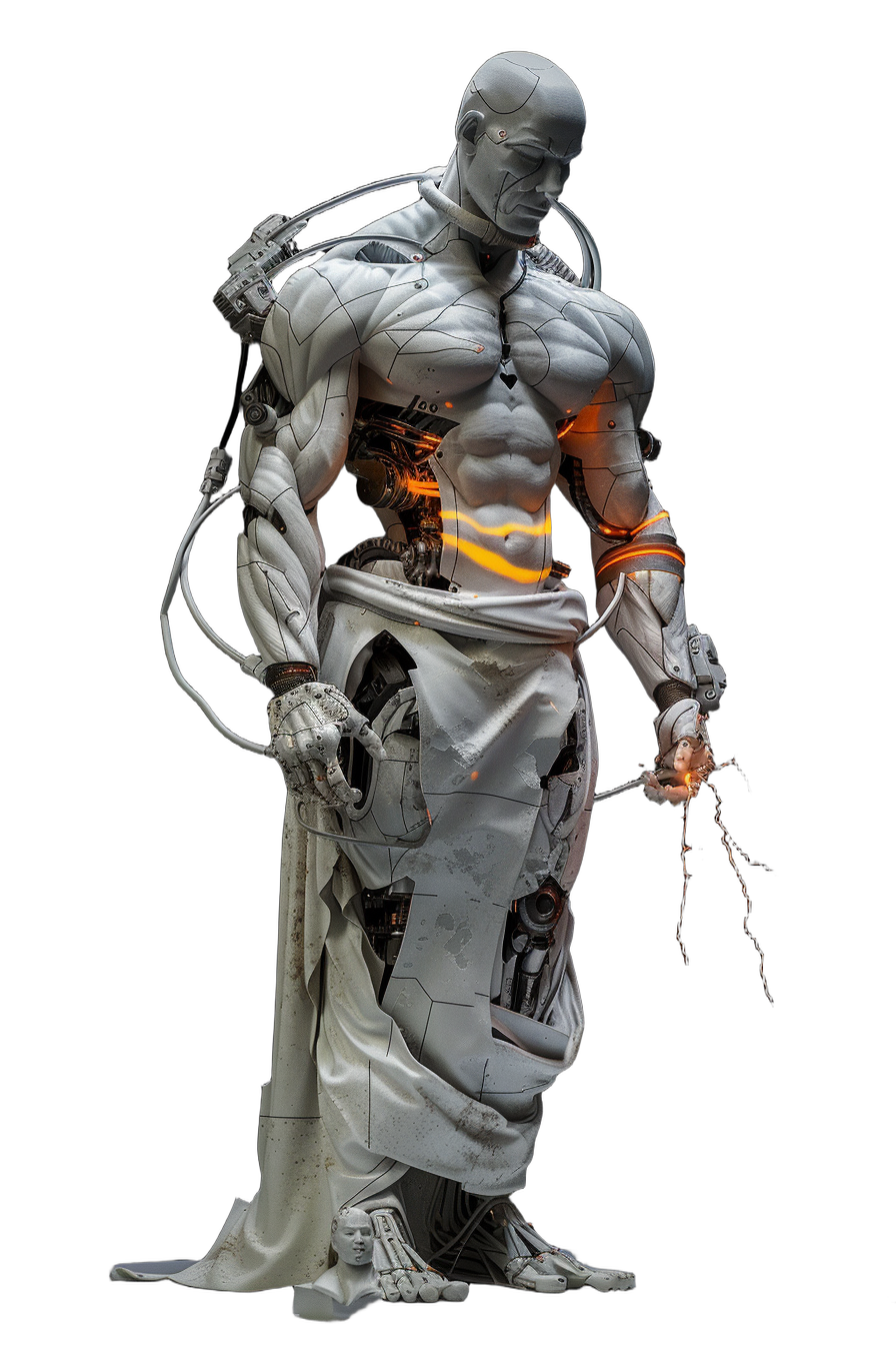 Prometheus — Creative, Content & Building, cyborg titan statue
