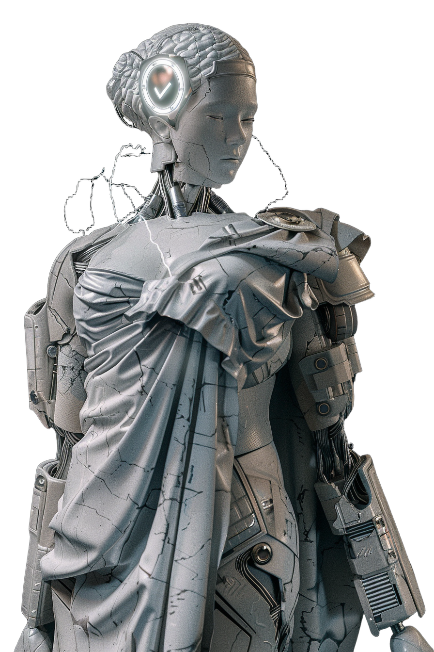 Themis — Quality Checking, Testing & Review, cyborg titan statue